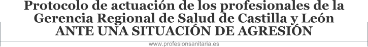 PROTOCOLO DE ACTUACIN DE LOS PROFESIONALES DE LA GERENCIA REGIONAL DE SALUD DE CASTILLA Y LEN ANTE UNA SITUACIN DE AGRESIN