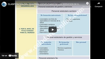 Vídeo Clasificación del Personal Estatutario de los Servicios de Salud