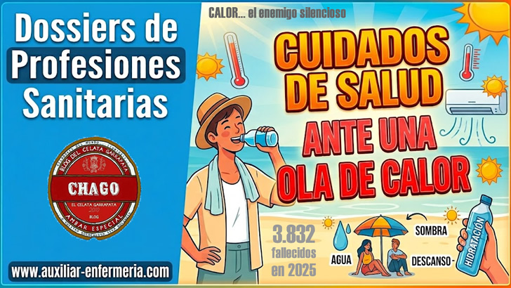 Cartel CUIDADOS DE SALUD ANTE UNA OLA DE CALOR